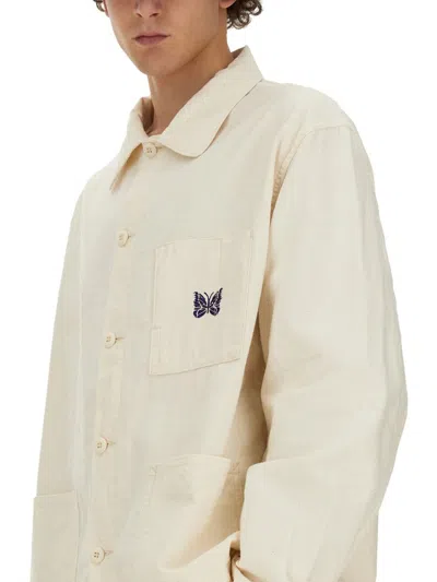 Shop Needles Cotton Shirt In White