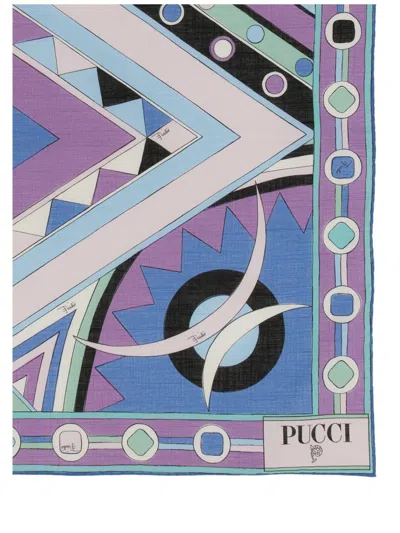 Shop Pucci Scarf With Print In Red
