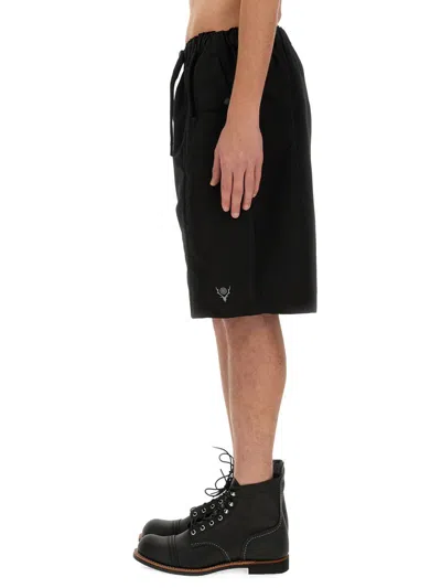 South2 West8 Twill Bermuda Shorts In Black