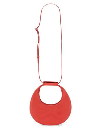 Shop Staud "goodnight Moon" Bag In Red