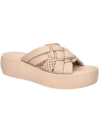 Shop Bella Vita Ned-italy Womens Leather Slip On Platform Sandals In Multi