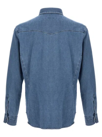 Shop Tom Ford Denim Shirt Shirt, Blouse Light Blue