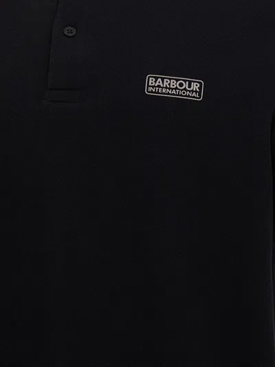 Shop Barbour International Essential Tipped Polo Black
