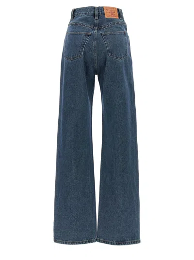 Shop Y/project Evergreen Cut Out Jeans Blue