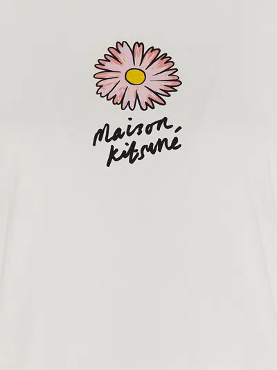 Shop Maison Kitsuné Floating Flower T-shirt White