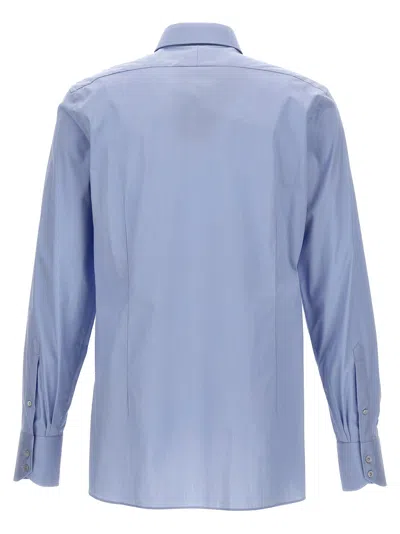 Shop Tom Ford Poplin Cotton Shirt Shirt, Blouse Light Blue