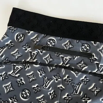 Pre-owned Louis Vuitton Grey Monogram Biker Shorts