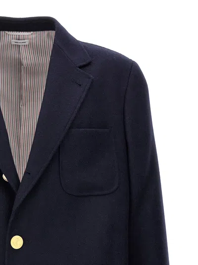 Shop Thom Browne Uncostructed Chesterfield Coats, Trench Coats Blue