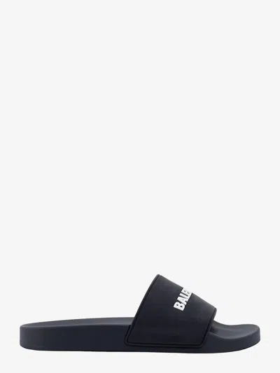 Shop Balenciaga Man Slide Man Black Sandals
