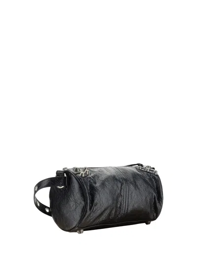 Shop Balenciaga Men Le Cagole Shoulder Bag In Black