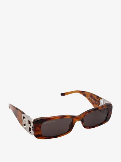 Shop Balenciaga Woman Sunglasses Woman Brown Sunglasses