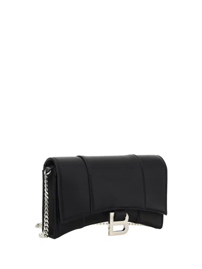 Shop Balenciaga Women Hourglass Wallet In Black