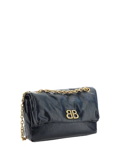 Shop Balenciaga Women Monaco Shoulder Bag In Black