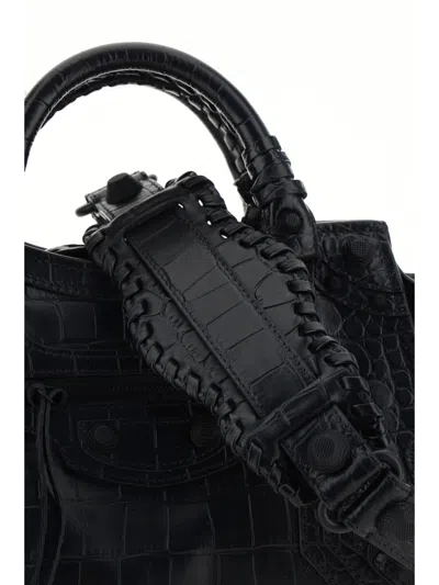 Shop Balenciaga Women Neo Cagole Tote Handbag In Black