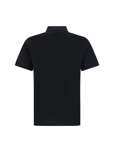 Shop Burberry Men Eddie Polo Shirt In Black