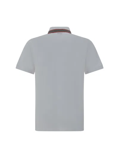 Shop Burberry Men Pierson Polo Shirt In White