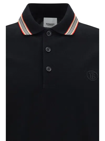 Shop Burberry Men Pierson Polo Shirt In Black