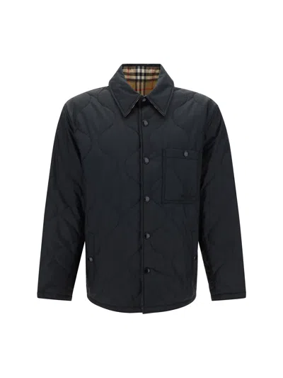 Shop Burberry Men Reversible Jacket In Black