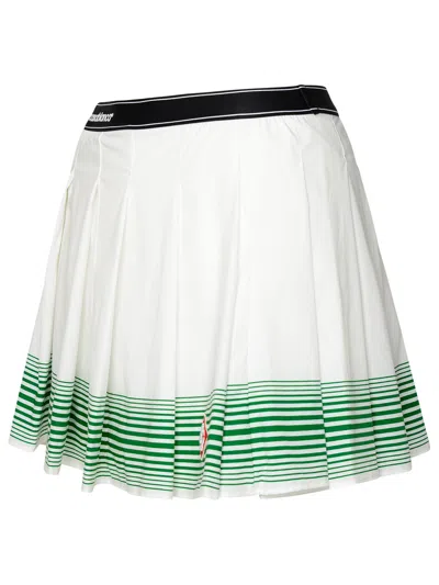 Shop Casablanca Woman  White Polyamide Blend Miniskirt