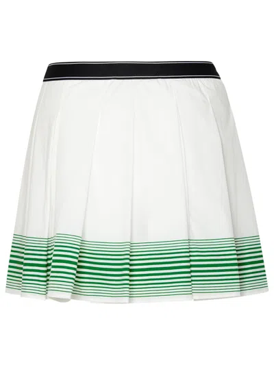 Shop Casablanca Woman  White Polyamide Blend Miniskirt