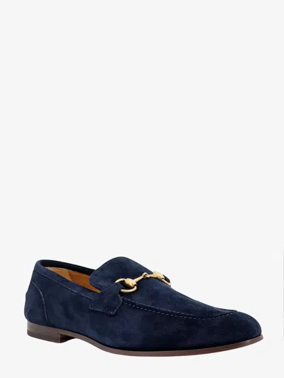 Shop Gucci Man Jordaan Man Blue Loafers