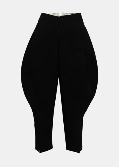 Shop Comme Des Gar√áons Comme Des Gar√áons Comme Des Gar??ons Comme Des Gar??ons Black Tapered Cropped Trousers