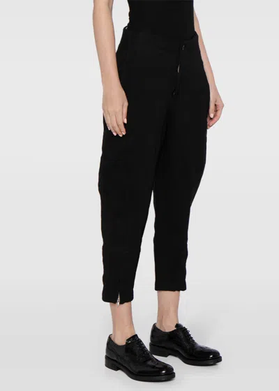 Shop Comme Des Gar√áons Comme Des Gar√áons Comme Des Gar??ons Comme Des Gar??ons Black Tapered Cropped Trousers