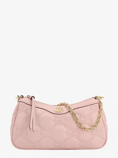Shop Gucci Woman Gg Woman Pink Shoulder Bags