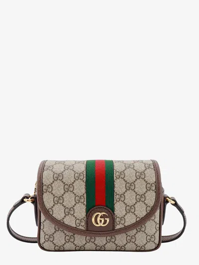 Shop Gucci Woman Ophidia Gg Woman Beige Shoulder Bags In Cream