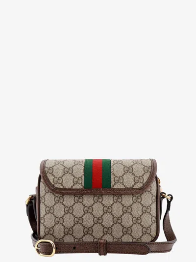 Shop Gucci Woman Ophidia Gg Woman Beige Shoulder Bags In Cream