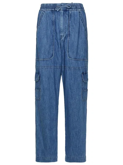 Shop Isabel Marant 'vanni' Light Blue Cotton Pants Man