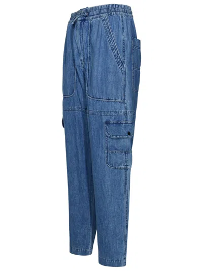 Shop Isabel Marant Man  'vanni' Light Blue Cotton Pants