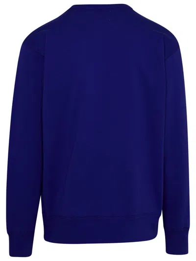 Shop Isabel Marant Blue Cotton Blend Miky Sweatshirt Man