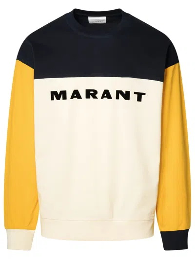 Shop Isabel Marant Man  Multicolor Cotton Sweatshirt In Yellow