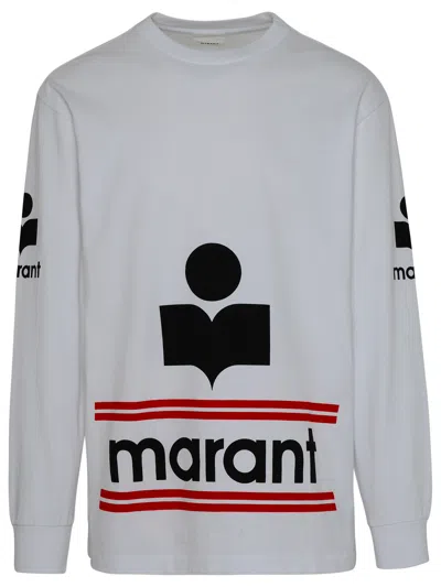 Shop Isabel Marant Man  White Cotton 'gianni' Sweater