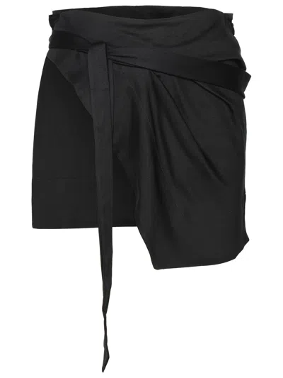 Shop Isabel Marant 'berenice' Black Cotton Miniskirt Woman