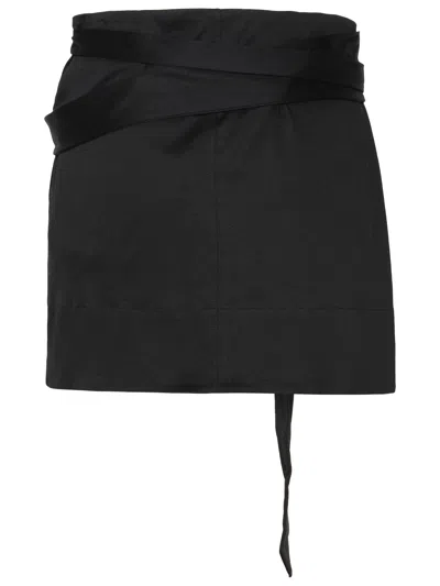 Shop Isabel Marant 'berenice' Black Cotton Miniskirt Woman