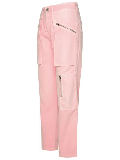 Shop Isabel Marant Woman  'juliette' Pink Cotton Pants