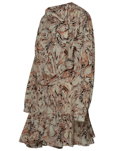 Shop Isabel Marant Woman  'tharya' Beige Silk Dress In Cream