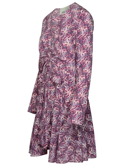 Shop Isabel Marant Woman  'usmara' Purple Silk Dress