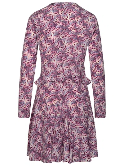 Shop Isabel Marant 'usmara' Purple Silk Dress Woman