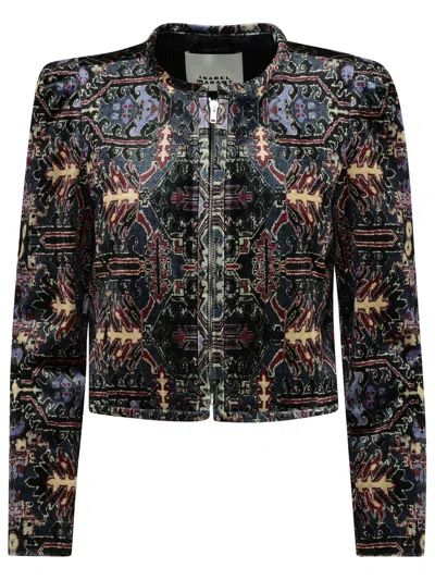 Shop Isabel Marant 'valian' Multicolor Cotton Blend Jacket Woman