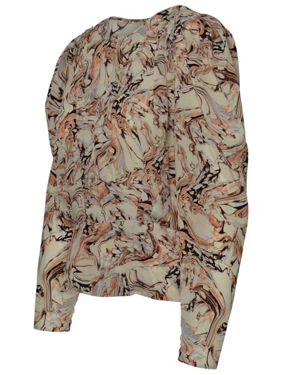 Isabel Marant 'zarga' Beige Silk Blouse Women In Cream
