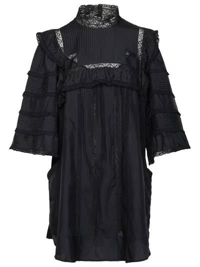 Shop Isabel Marant Woman  Black Silk Dress
