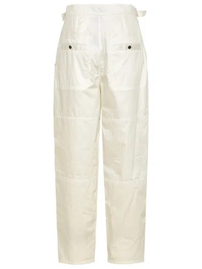 Shop Isabel Marant Woman  Ecru Cotton Florine Pants In Cream