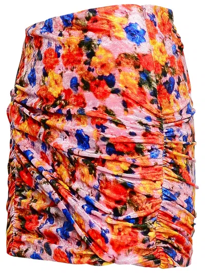 Shop Isabel Marant Woman  Orange Polyamide Miniskirt