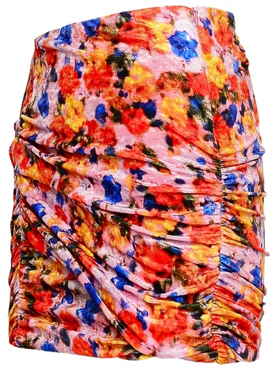 Isabel Marant Orange Polyamide Miniskirt Women In Orange