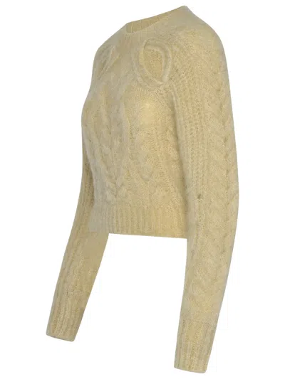 Shop Isabel Marant Paloma Beige Mohair Blend Sweater Woman In Cream