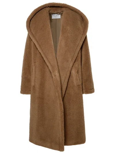 Shop Max Mara Woman  'apogeo' Teddy Camel Coat In Cream