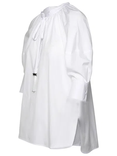 Shop Max Mara Woman  'carpi' White Cotton Shirt